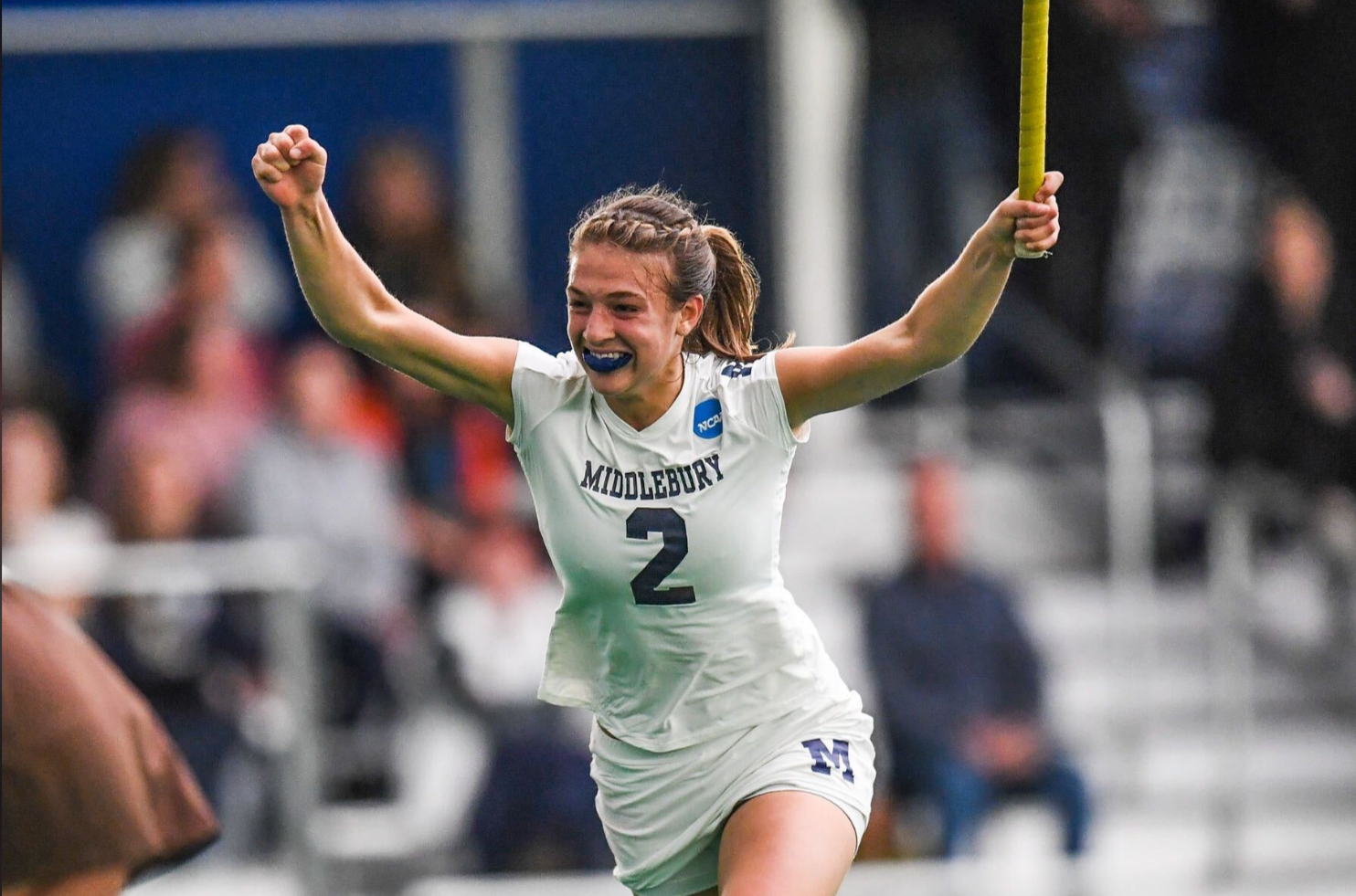 Player celebrating on the field